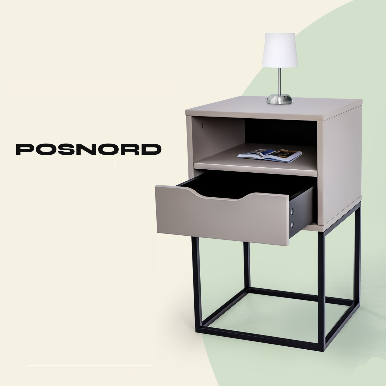 JACOB  stolik nocny POSNORD beige