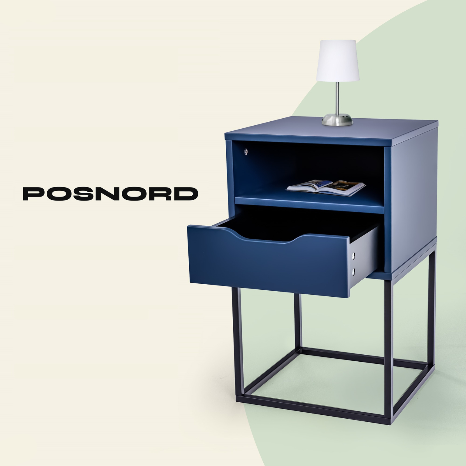 JACOB  stolik nocny POSNORD navy blue